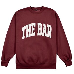 THE BAR VARSITY SWEATSHIRT MAROON
